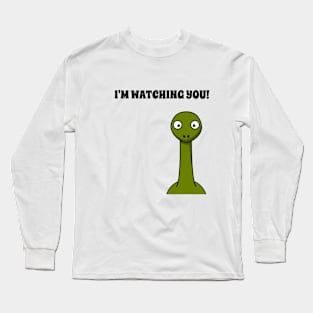 I'm Watching You - Dinosaur Brontosaurus Saw That Funny Meme. Long Sleeve T-Shirt